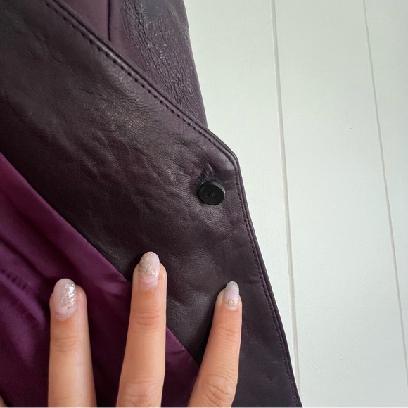 Laraque Dawn Leather Midi Slit Skirt and Fitted Leather Jacket Set - Picture 7 of 15